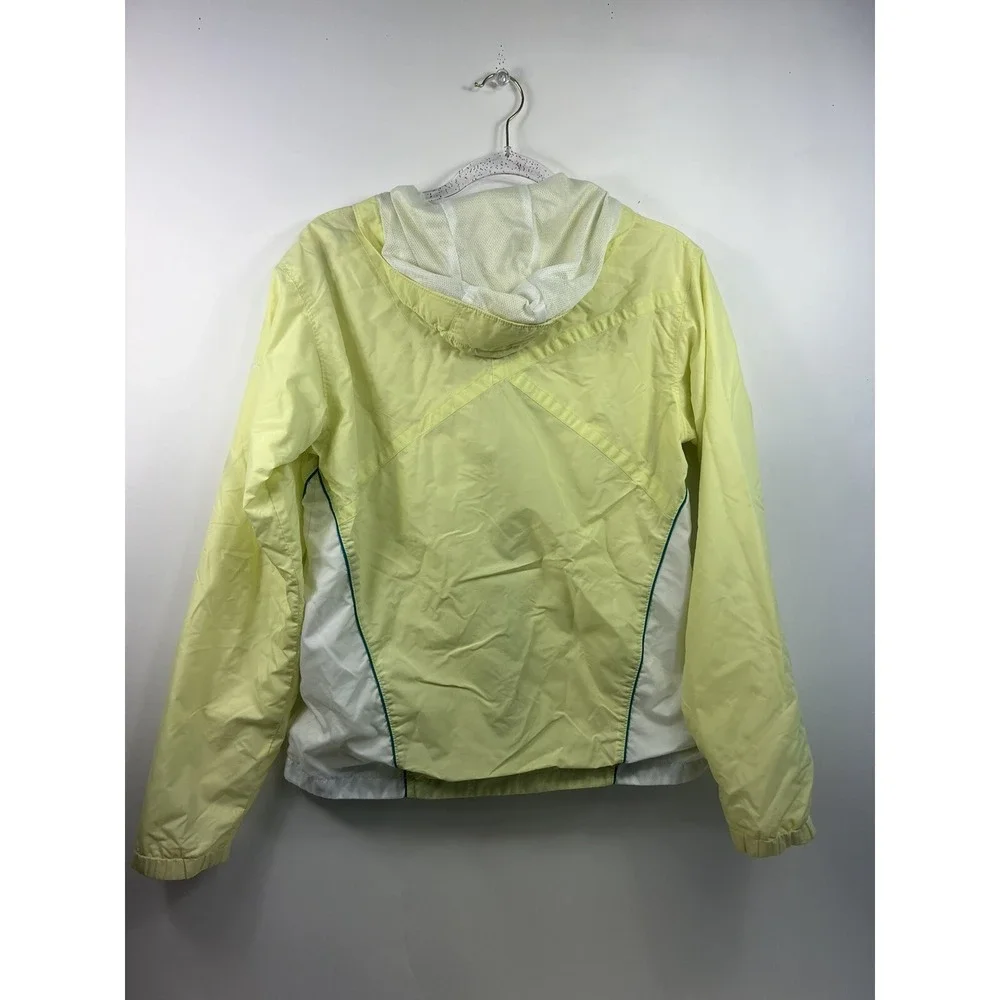 Columbia Windbreaker Youth Girls Size‎ 18/20 Yellow Full Zip With Hood